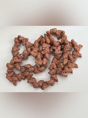 Vintage Hand Carved Clay Fetish Bird Necklace Oaxaca Pottery Mexico Handmade 28"